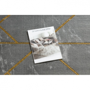 Pilkas marmuro rašto kilimas su aukso akcentais EMERALD | 80x150 cm 