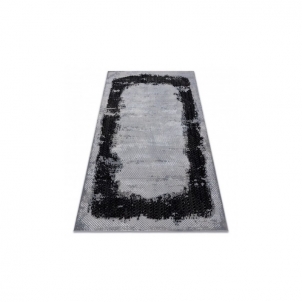 Pilkas struktūrinis kilimas su juodais akcentais CORE | 120x170 cm 