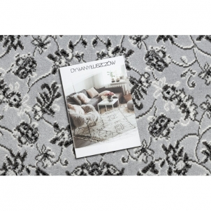 Pilkos spalvos kilimas su gėlių ornamentais KLASYK | 140x200 cm Ковры для комнаты