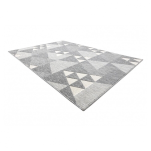 Pilkų atspalvių kilimas SPRING Trikampiai | 80x150 cm