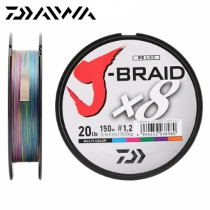 Pintas valas J-Braid x8 0.16mm 150m multi color, 0.16 mm Fishing welsh people