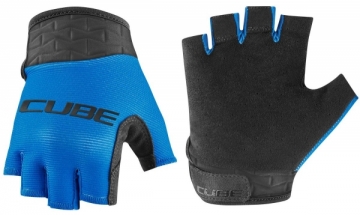 Pirštinės Cube Performance Junior Short blue Bikers gloves