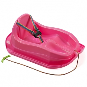 Plastikinės rogutės - Mini Bobek Marmat, rožinės, 71 cm Sled