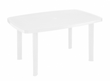 Plastikinis FARO stalas, ovalus, 137x85x72cm, baltas, Italija Lauko stalai