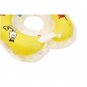 Plaukimo ratas kūdikiams ant kaklo Flipper geltonas