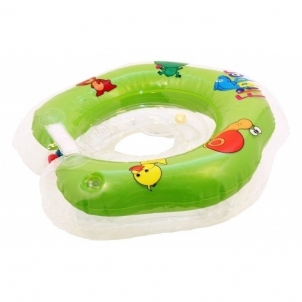 Plaukimo ratas kūdikiams ant kaklo Flipper žalias