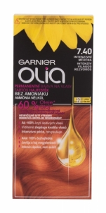 Plaukų dažai Garnier Olia 7,40 Intense Copper Hair Color 50g Plaukų dažai