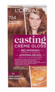 Plaukų dažai L´Oréal Paris Casting Creme Gloss 734 Golden Honey Hair Color 48ml Plaukų dažai