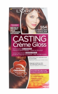 Plaukų dažai L´Oreal Paris Casting Creme Gloss Cosmetic 1ks Shade 554 Chilli Chocolate Hair dyes