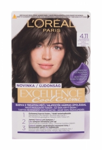 Plaukų dažai L´Oréal Paris Excellence 4,11 Ultra Ash Brown Cool Creme Hair Color 48ml Краски для волос