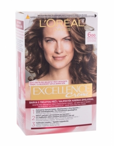 Plaukų dažai L´Oréal Paris Excellence 600 Natural Dark Blonde Creme Triple Protection Hair Color 48ml Hair dyes