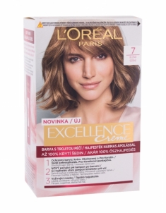 Plaukų dažai L´Oréal Paris Excellence 7 Natural Blonde Creme Triple Protection Hair Color 48ml Краски для волос
