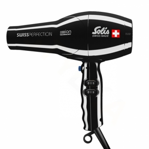 Plaukų džiovintuvas Solis Swiss Perfection Black hair dryer Plaukų džiovintuvai