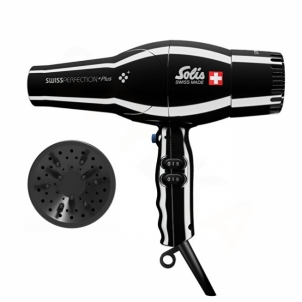 Plaukų džiovintuvas Solis Swiss Perfection Plus Black hair dryer Hair dryers