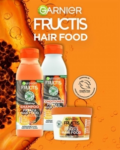 Plaukų kaukė Garnier Restoring mask for damaged hair Fructis ( Papaya Hair Food) 390 ml