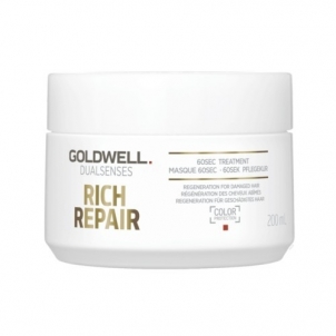 Plaukų kaukė Goldwell Mask for Dry and Damaged Hair Dualsenses Rich Repair (60Sec Treatment) 200 ml Kaukės plaukams