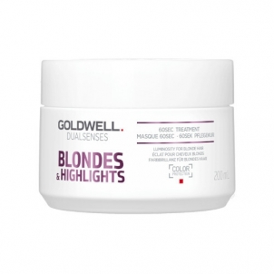 Plaukų kaukė Goldwell Regenerating Mask neutralizing yellow hair tones Dualsenses Blonde s & Highlights (60 Sec Treatment) 500 ml Matu maskas