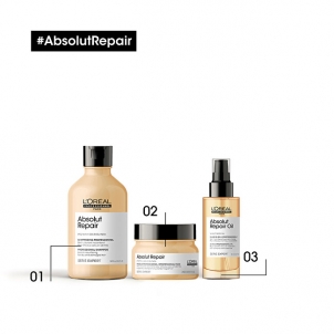 Plaukų kaukė L´Oréal Professionnel Serie Expert Absolut Repair Gold Quinoa + Protein Intensive Regenerating Mask for Damaged Hair (Instant Resurfacing Mask) - 250 ml