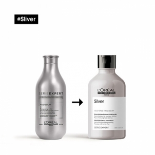 Plaukų šampūnas Loreal Professionnel Silver Shampoo for Gray and White Hair Magnesium Silver ( Neutralising Shampoo For Grey And White Hair ) 300 ml
