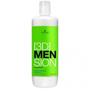 Plaukų šampūnas Schwarzkopf Professional Deep cleansing shampoo for men 3D (Deep Cleansing Shampoo)1000 ml