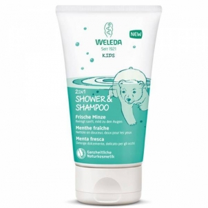 Plaukų šampūnas Weleda Shower Cream and Shampoo 2 in 1 Magic Mint 150 ml Šampūni