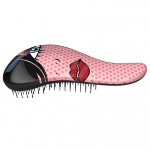 Plaukų šepetys Dtangler Hair brush with Red Lip / Eye handle Plaukų šepečiai
