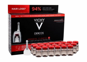 Plaukų slinkimą slopinantis Vichy Dercos Aminexil Clinical 5 Against Hair Loss 21x6ml Укрепляющие волосы средства(флуиды, лосьоны, кремы)