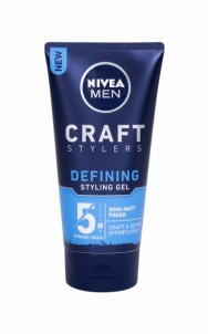 Plaukų želė Nivea Men Craft Stylers Defining Hair Gel 150ml Semi-Matt Plaukų modeliavimo priemonės