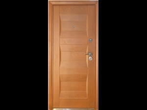 Plieninės durys Banga 960x120x2050, auksinis ažuolas Metalinės durys