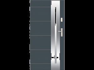 Plieninės įėjimo durys WIKED26 90D RFst. Antracito Metalinės durys