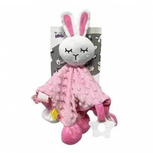 Pliušinis paklotėlis 25 cm, rožinis zuikutis Soft toys