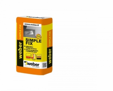 Adhesives for tiles Weber Simple Fix 25kg Adhesives for tiles
