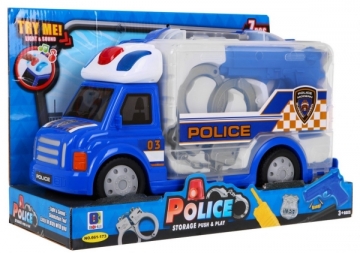 Policijos automobilis su daiktadėže