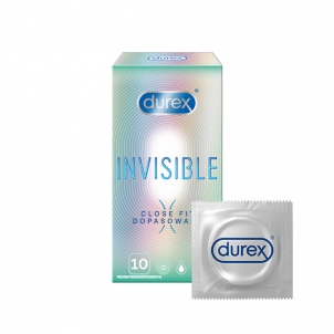 Prezervatyvai Durex Condoms Invisible Close Fit Prezervatyvai
