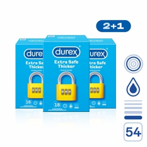 Prezervatyvai Durex Extra Safe 2 + 1