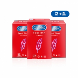 Prezervatyvai Durex Feel Thin Classic 2 + 1 Condoms