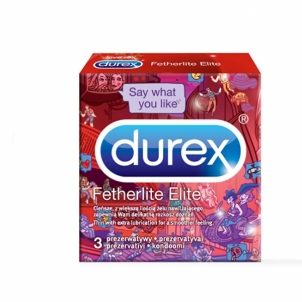 Prezervatyvai Durex Fetherlite Elite 3 vnt Prezervatīvi