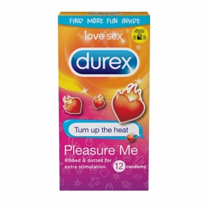 Prezervatyvai Durex Kondomy Pleasure me Prezervatīvi