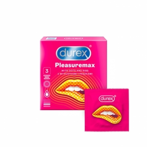 Prezervatyvai Durex Kondomy Pleasuremax Prezervatīvi