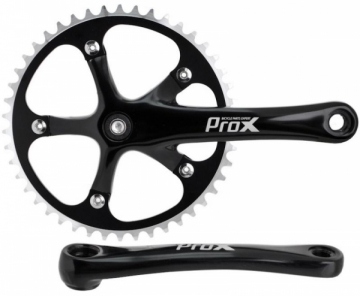 Priekinis žvaigždžių blokas ProX Fix Bike Alu 1-speed 46T 170mm black Dviračių važiuoklė / Pavarų sistema