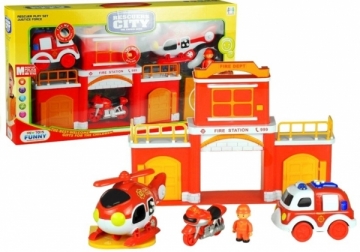 Gaisrinės ir transporto priemonių rinkinys Rescuer Play Set