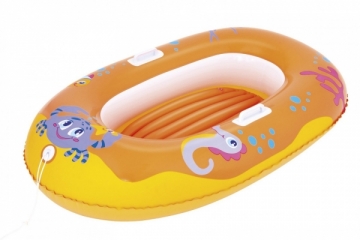 Pripučiama vaikiška valtis Bestway, 119x79 cm, oranžinė Water rides