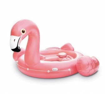 Pripučiamas žaislas INTEX Party Flamingo Island, rožinės sp., 422 x 373 x 185 cm Water rides