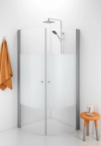 Semicircural shower IDO Showerama 10-4 70X70, dalinai matinis glass Shower enclosures