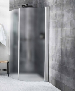 Semicircural shower Ifö Space SBNF 80 Silver, matinis glass