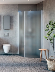 Semicircural shower Ifö Space SBNF 90 Silver, matinis glass