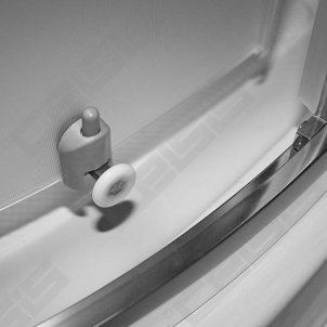 Semicircural shower ROLTECHNIK BUFFALO NEO/800 (aukštis 1650 mm) su dviejų elementų slankiojančiomis durimis, brillant spalvos profiliu ir piešiniu ant stiklo