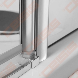 Semicircural shower ROLTECHNIK BUFFALO NEO/800 (aukštis 1650 mm) su dviejų elementų slankiojančiomis durimis, brillant spalvos profiliu ir piešiniu ant stiklo