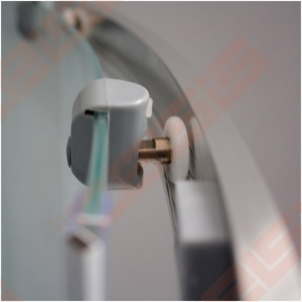 Pusapvalė dušo kabina ROLTECHNIK Medison Neo/800 blizgaus chromo(Brillant) spalvos profilis + tamsintas(Rauch) stiklas