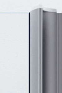 Pusapvalė dušo sienelė Ifö Space SBNK 800 Silver, skaidrus stiklas su rankenos profiliu